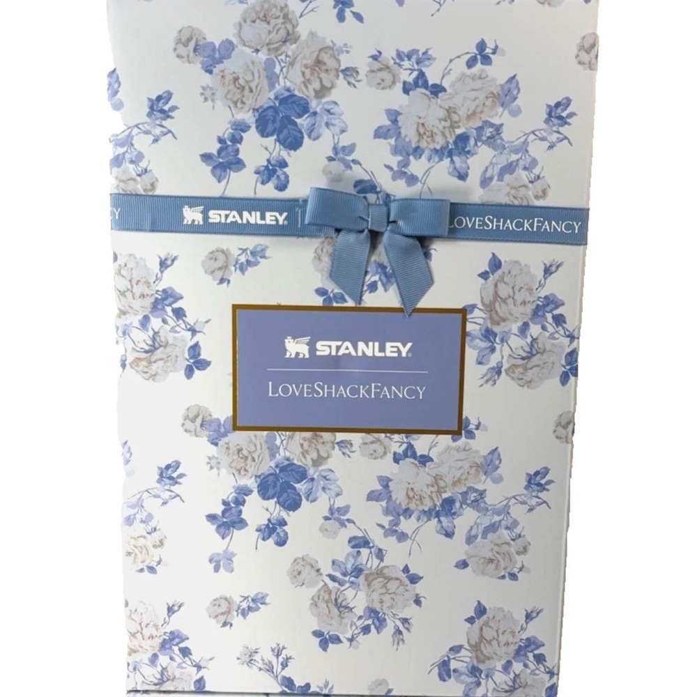 SOLD Stanley Floral Gift Box with Blue Accents
